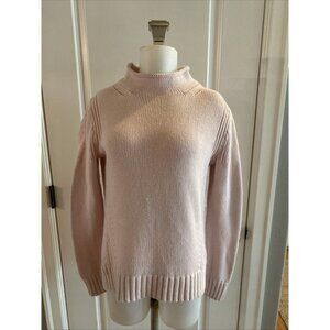 J. Crew Always Oarsman‎ Cotton Knit Mock Neck Sweater Size Small Pullover Pink
